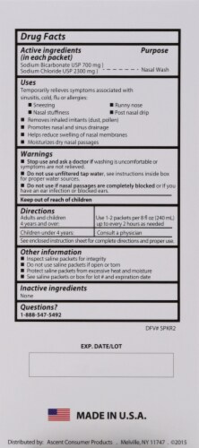 SinuCleanse Saline Refill Packets Perspective: right