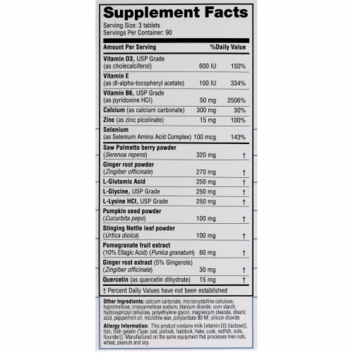 Real Health Prostate Formula with Saw Palmetto Tablets Perspective: right