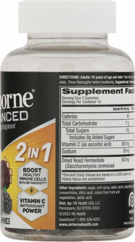 Airborne® Advanced Immune Support Supplement Gummies Perspective: right
