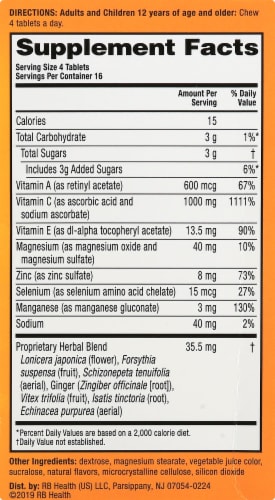 Airborne Original Immune Support Berry Chewable Tablets Perspective: right