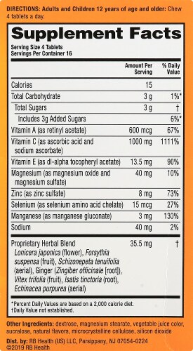 Airborne Original Immune Support Berry Chewable Tablets Perspective: right
