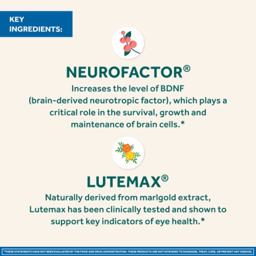 Neuriva Brain Performance Brain + Eye Support Capsules Perspective: right