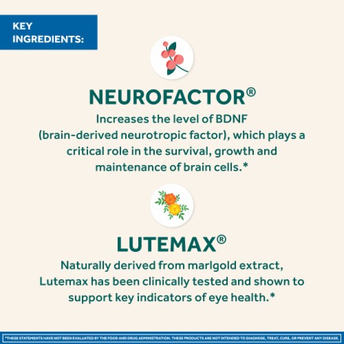 Neuriva Memory Focus Concentration Brain and Eye Support Capsules Perspective: right