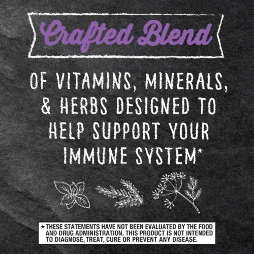 Airborne Elderberry Vitamin C D & E Immune Support Supplement Gummies Perspective: right