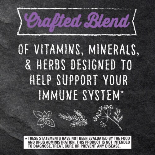 Airborne Elderberry Vitamin C D & E Immune Support Supplement Gummies Perspective: right