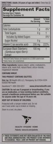 Airborne Elderberry Extract + Vitamin C Chewable Supplement Tablets Perspective: right