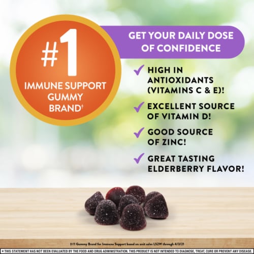 Airborne Kids Elderberry Immune Support Gummies Perspective: right