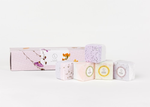 Shower Steamers Gift Set - 5 Big Fizzies, Cheer Up Package Perspective: right