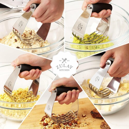 Zulay Kitchen Dough Blender & Pastry Cutter - Black Perspective: right