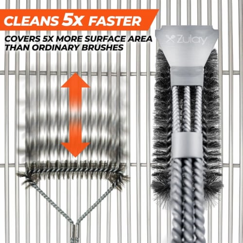 OVERGRILL Stainless Steel Grill Brush: Grill Cleaner for Outdoor