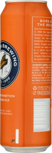 Pelican Brewing Company Kiwanda Pre-Prohibition Cream Ale Beer Single Can Perspective: right