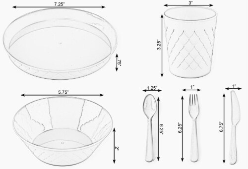 Basicwise QI003487 Kids Plastic Dinnerware Set, Multi Color - 24 Piece Perspective: right