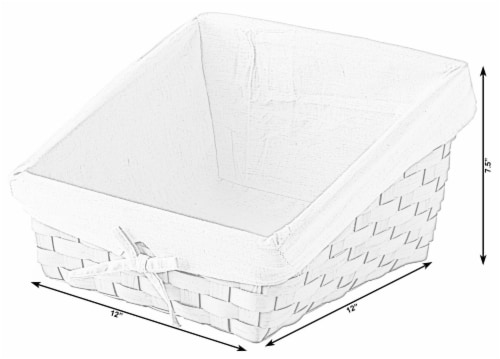 Wooden Angled Display Basket with Fabric Liner for Storage and Display Perspective: right