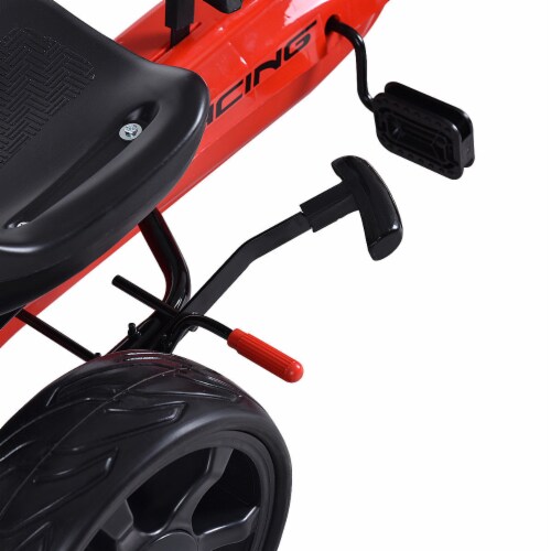 Costway Xmas Gift Go Kart Kids Ride On Car Pedal Powered Car 4 Wheel Racer Toy Stealth Outdoo Perspective: right