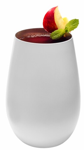 Stolzle Lausitz Olympia Tumbler - Matte White/Silver Perspective: right