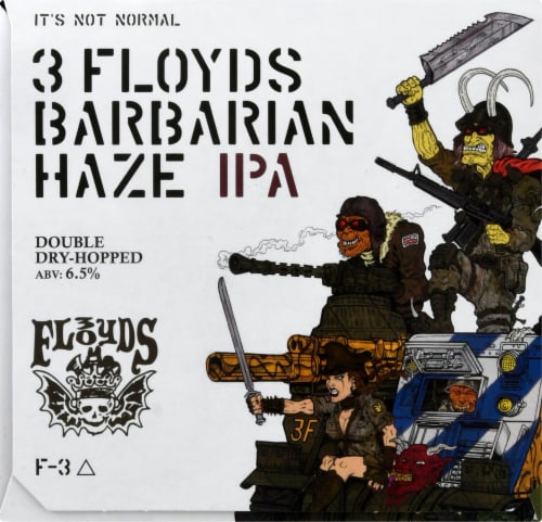 Three Floyds Brewing Barbarian Haze IPA Perspective: right