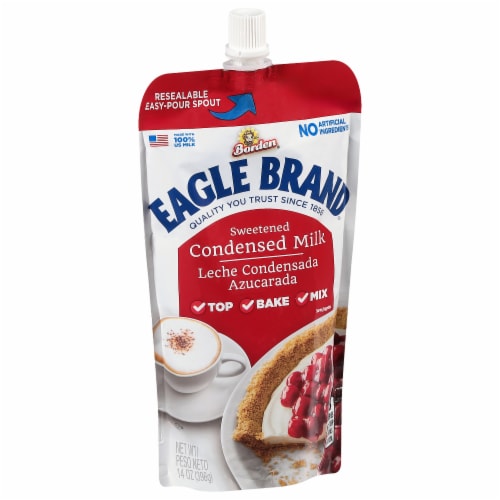 Eagle Brand Sweetened Condensed Milk Pouch Perspective: right