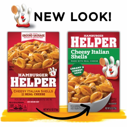 Hamburger Helper Cheesy Italian Shells Perspective: right