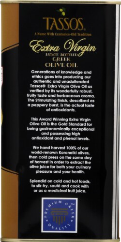 Tassos Estate Grown Extra Virgin Greek Olive Oil Perspective: right