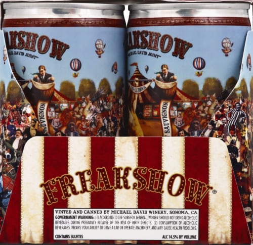 Michael David Winery Freakshow Cabernet Sauvignon Cans Perspective: right