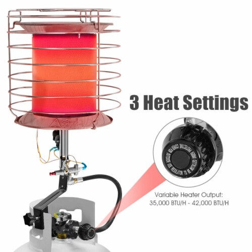 Portable Tank Top Propane Heater Outdoor 42,000 BTU Camping Perspective: right