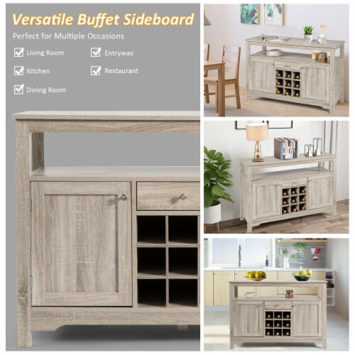 Buffet Server Sideboard Wine Cabinet Console Table Grey Home 1 unit Kroger