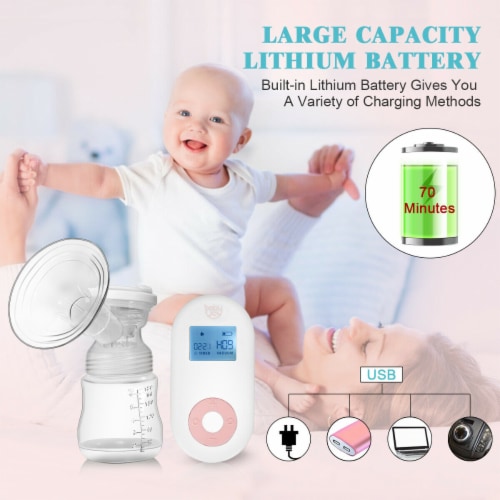 Costway Electric Double Breast Pump, Breast Pump, Portable Dual Suction Nursing Breastfeeding Perspective: right