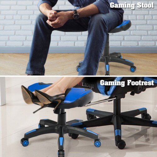Costway Multi Use Gaming Ottoman Footstool Chair Footrest Swivel