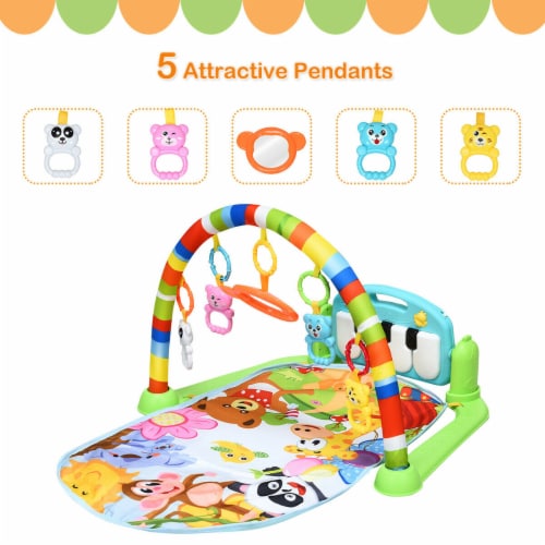 Gymax Baby Kick & Play Piano Gym Activity Play Mat for Sit Lay Down Infant Tummy Time Perspective: right
