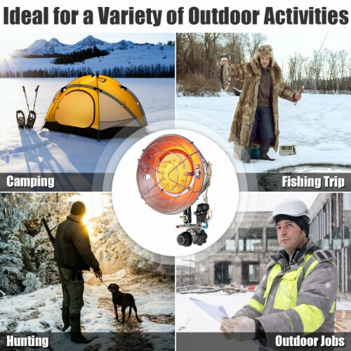 Single Tank Top Heater 15000 BTU Liquid Propane Heater Portable Outdoor Camping Perspective: right