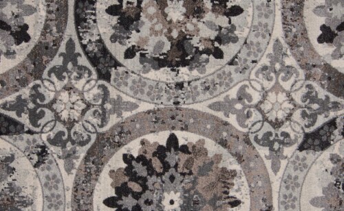 Feizy Rugs Sorel Contemporary Floral Mosaic Area Rug - Silver Mink/Cool Gray Perspective: right