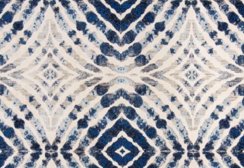 Feizy Rugs Estate/Ice Blue Milton Abstract Ikat Print Accent Rug Perspective: right