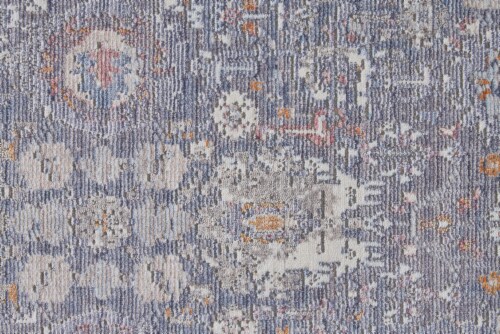 Feizy Rugs Warm Blue Moonlight Cecily Luxury Distressed Ornamental Accent Rug Perspective: right
