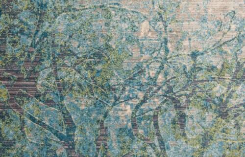 Feizy Rugs Capri Blue/Yellow Keats Textured Abstract Accent Rug Perspective: right