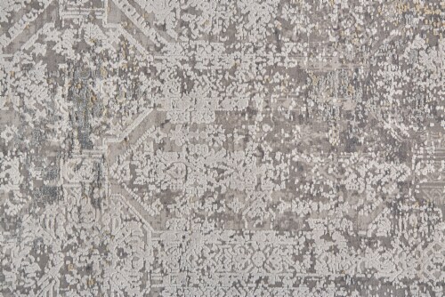 Feizy Cadiz Gradient Luster Accent Rug - Light Gray/Ivory Perspective: right
