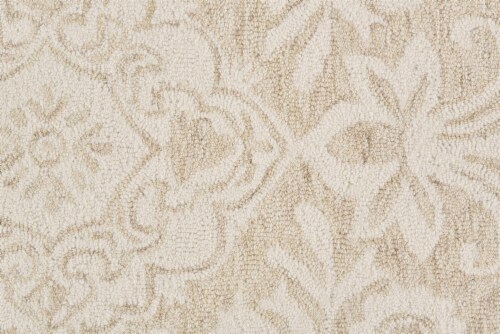 Feizy Belfort Modern Floral Paisley Area Rug - Latte Tan/Ivory Perspective: right