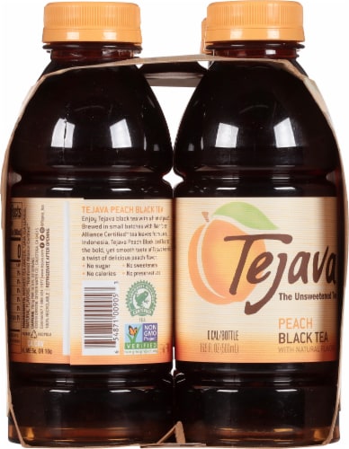 Tejava® Unsweetened Peach Black Iced Tea Multipack Bottles Perspective: right