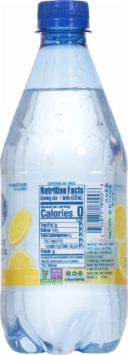 Crystal Geyser Lemon Flavored Sparkling Bottled Water Perspective: right