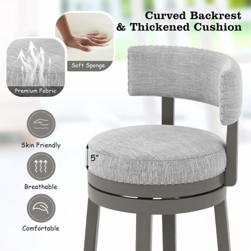 Cushioned stool shop with back