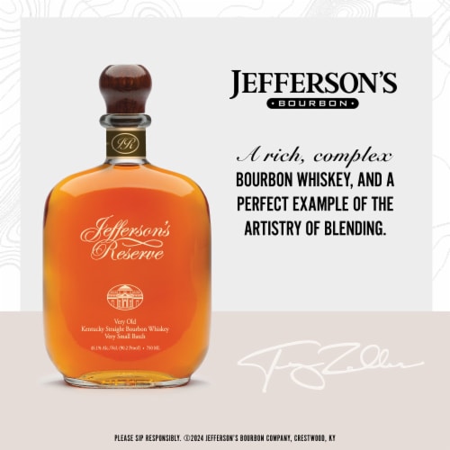 Jefferson's Reserve Very Small Batch Kentucky Straight Bourbon Whiskey Perspective: right