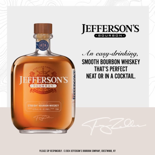 Jefferson's Kentucky Straight Bourbon Whiskey Perspective: right