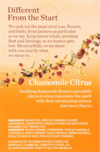 Mighty Leaf Chamomile Citrus Tea Stitched Pouches Perspective: right