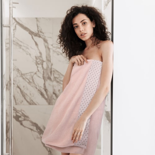 PiccoCasa 100% Cotton Soft 600 GSM Absorbent Bath Towel Set Perspective: right