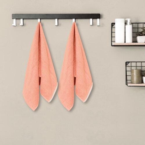 uxcell Absorbent Quick Drying Solid Color Cotton Hand Towel Set 14 x 28 inch Perspective: right