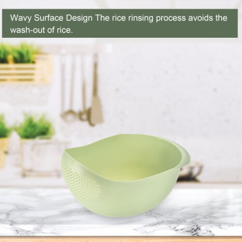 uxcell 3pcs Rice Washer Strainer Colander Fruit Washing Drain Basket Perspective: right