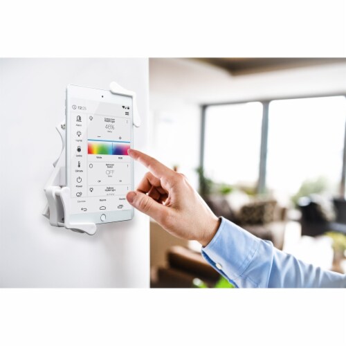 Rotating Wall Mount for 7-14 Inch Tablets (White) Perspective: right