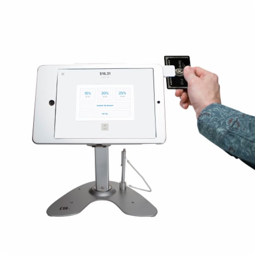 Dual Security Kiosk Stand with Locking Case and Cable for iPad 10.2-Inch Perspective: right