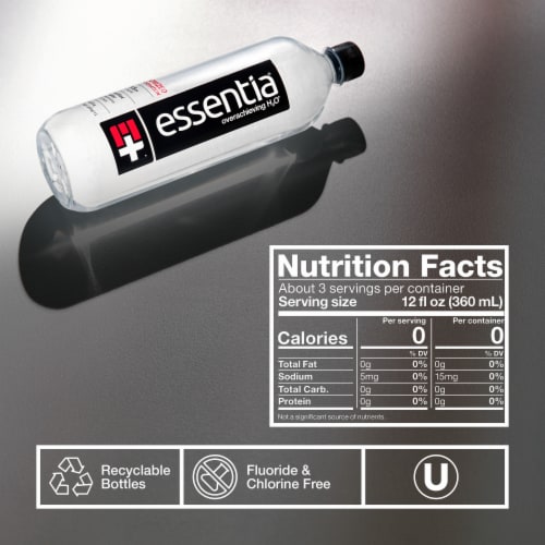 Essentia Ionized Alkaline Bottled Water Perspective: right
