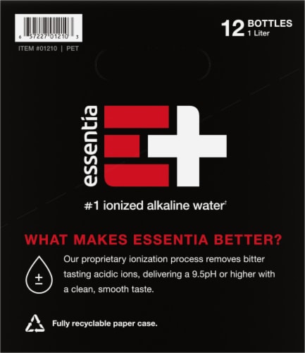 Essentia Alkaline Bottled Water Perspective: right