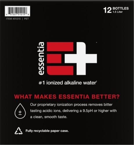 Essentia Superchared Ionized Alkaline Water with Added Electrolytes Perspective: right